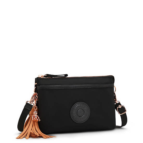 Bolsos Cruzados Kipling Riri Rosas Negros | MX 1222BE